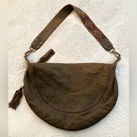 Sundance Brown Leather Saddle Bag Handbag - Picture 15 of 15